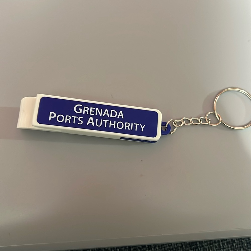 KEY RING with opener, Grenada